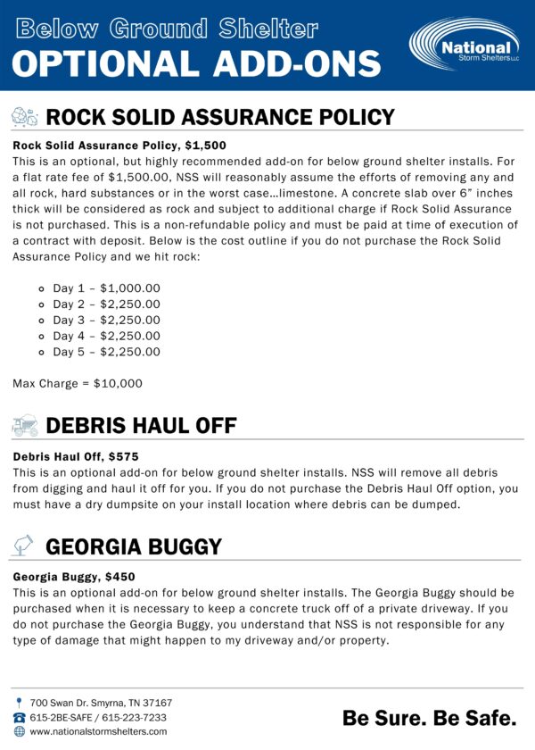 Below Ground Tornado Shelter Payment Options - Image 6