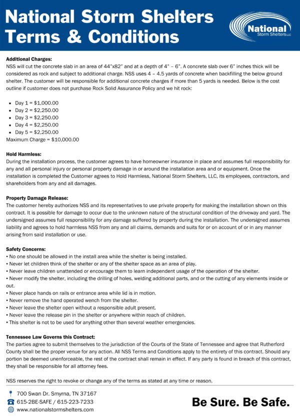 Below Ground Tornado Shelter Payment Options - Image 9